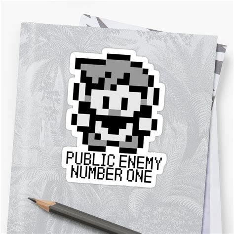 "Public Enemy Number One" Sticker by EdwardAllen | Redbubble