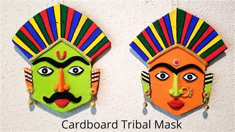 Easy Tribal Mask from cardboard - YouTube