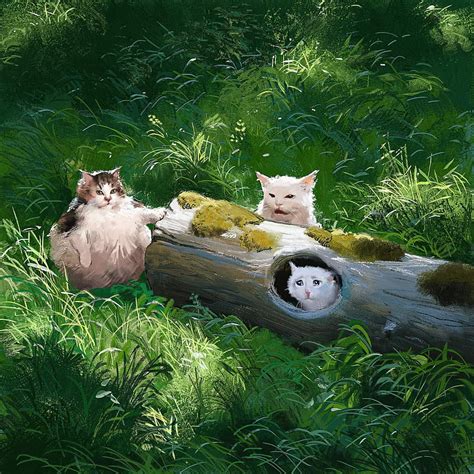 1920x1080px, 1080P free download | Cats, memes, nature, trees, grass ...