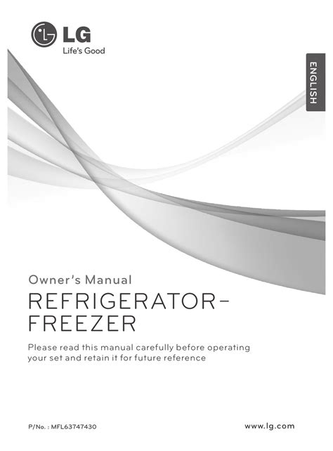 LG REFRIGERATOR FREEZER OWNER'S MANUAL Pdf Download | ManualsLib