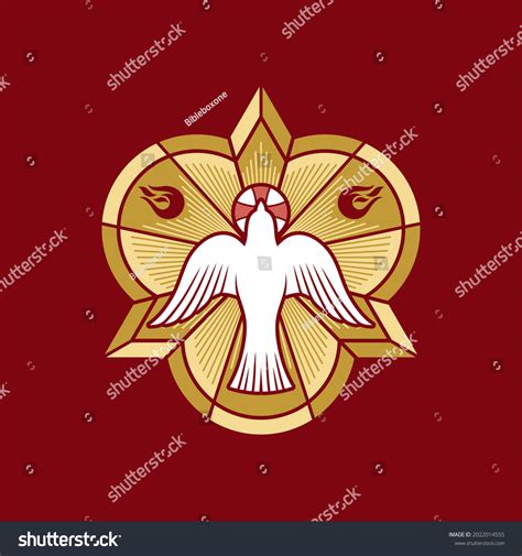 Christian Illustration Image Dove Symbol Holy Stock Vector (Royalty ...