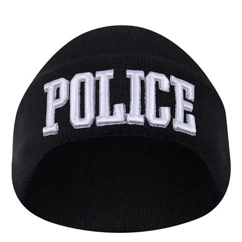 Deluxe Police Embroidered Winter Hat