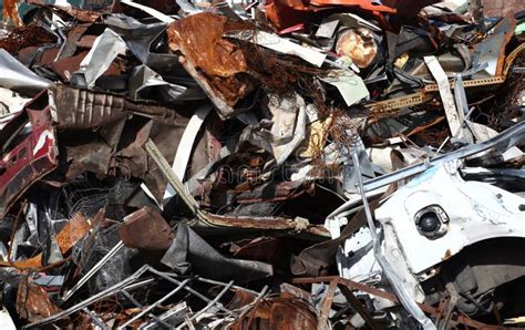 Scrap Metal Pile Junk Yard Waste for Recycling Environment Stock Image - Image of iron ...