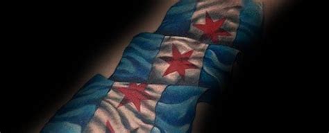 50 Chicago Flag Tattoo Designs For Men - Illinois Ink Ideas