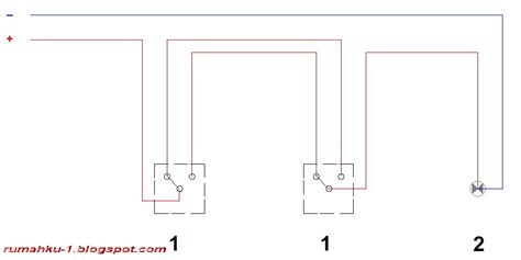 rumahku-1: cara memasang instalasi saklar tukar (saklar hotel)