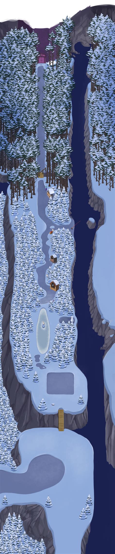 Undertale Map - Snowdin Forest by oennarts on DeviantArt