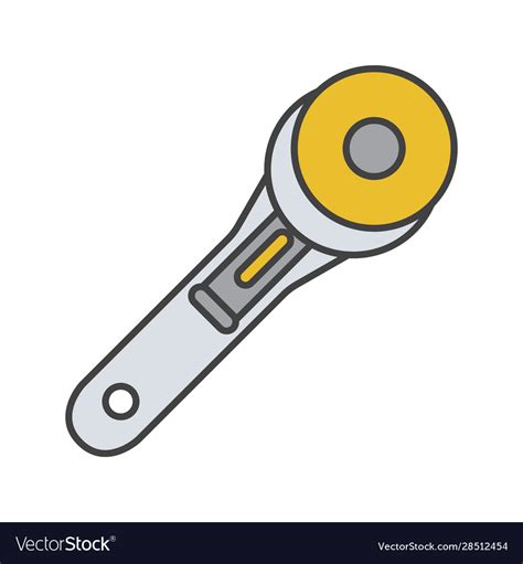 Rotary cutter color icon Royalty Free Vector Image