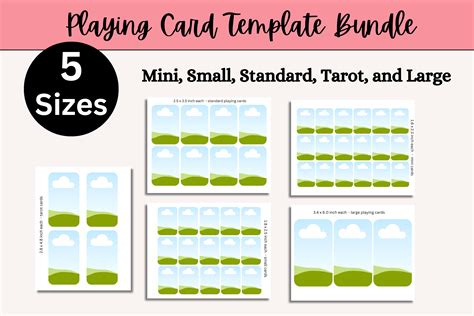 Playing Card Template Bundle- 5 Sizes Graphic by Niki Lyn Digital ...