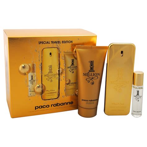 Paco Rabanne by for Men - 3 Pc Gift Set 3.4oz EDT Spray, 0.51oz EDT ...