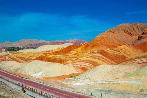 Premium Photo | Rainbow mountains zhangye danxia geopark china