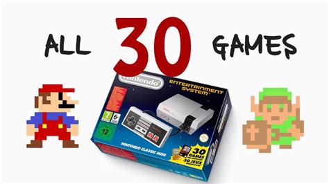 ALL 30 GAMES for Nintendo Classic Mini - YouTube