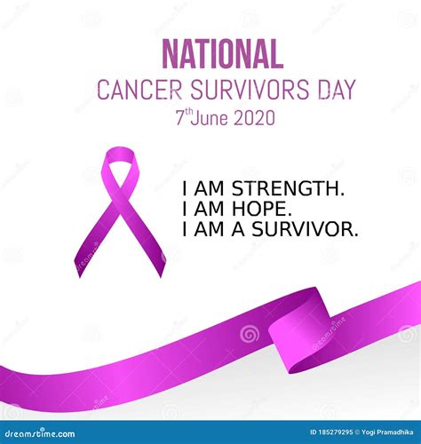 National Cancer Survivor Day Vector Illustration Stock Vector - Illustration of card, healthy ...