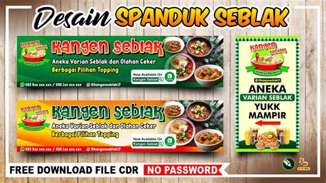 Desain Spanduk Seblak dengan CorelDraw || Free File CDR - YouTube