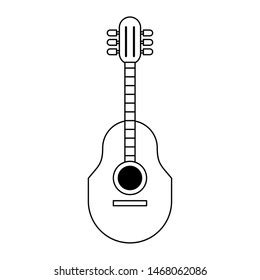 Acoustic Guitar Music Symbol Isolated Vector Stock Vector (Royalty Free ...