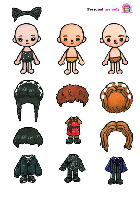 Toca Boca Paper Doll Printable Free