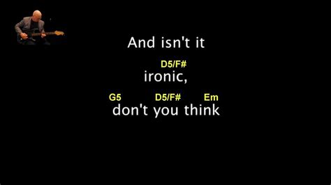 Alanis Morissette - Ironic - Lyrics Chords video - YouTube