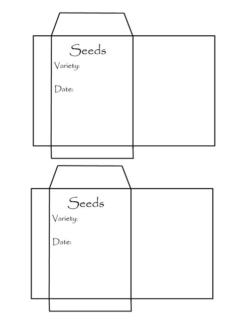 Printable Seed Packet Template - Printable Templates Free