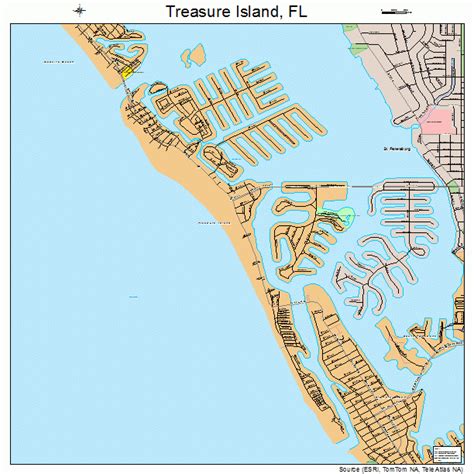 Treasure Island Florida Street Map 1272325