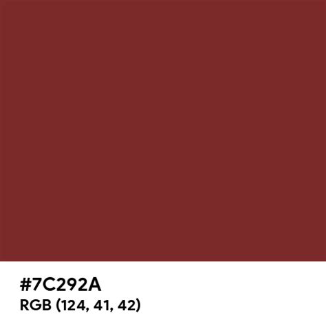 Crimson Red color hex code is #7C292A