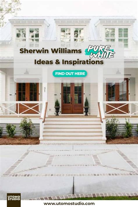 Sherwin Williams Pure White Exterior Facade Design (SW 7005) | Exterior ...