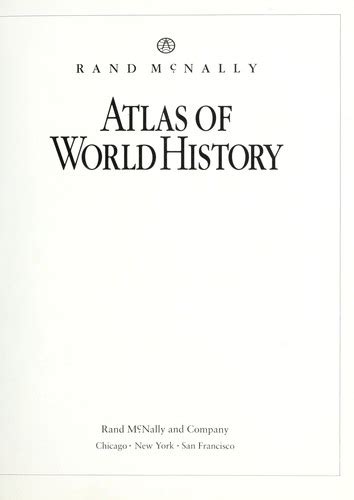 Rand McNally Atlas of World History by Rand McNally | Open Library