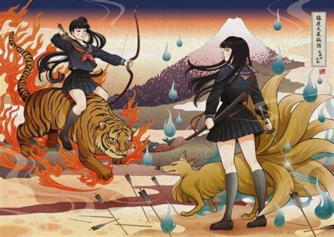 Rin Nadeshico Uses Traditional Japanese Art Style to Draw Anime #art ...