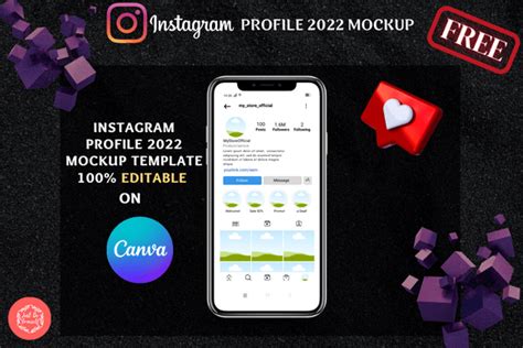 FREE Editable Instagram Profile Mockup Graphic by JustBeYourSelf ...