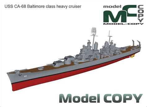 USS CA-68 Baltimore class heavy cruiser - 3D Model - 49264 - Model COPY - Default