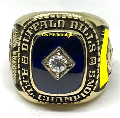 1965 BUFFALO BILLS AFL AMERICAN FOOTBALL LEAGUE CHAMPIONSHIP RING - Buy ...