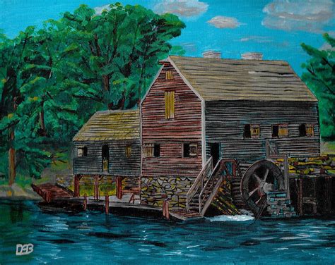 The Water Mill Painting by David Bigelow - Fine Art America