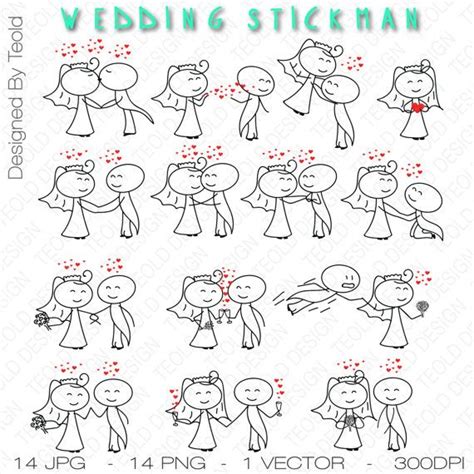 Stick Figure Wedding Clipart Clip Art, Stick People Wedding Clipart Clip Art Commercial ...