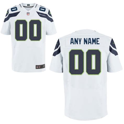 Mens Seattle Seahawks Nike White Custom Elite Jersey