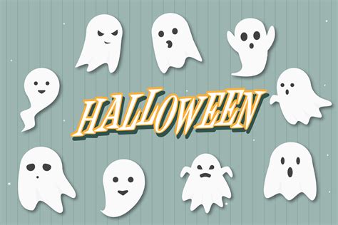 Ghost Clipart for Halloween Theme Graphic by Brown Cupple Design · Creative Fabrica