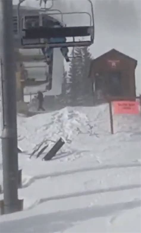 Freak accident after ski lift chair carrying passenger plunges due to ...