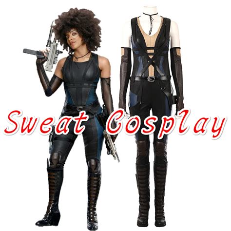 High Quality Deadpool 2 Domino Cosplay Costume Halloween Cosplay ...