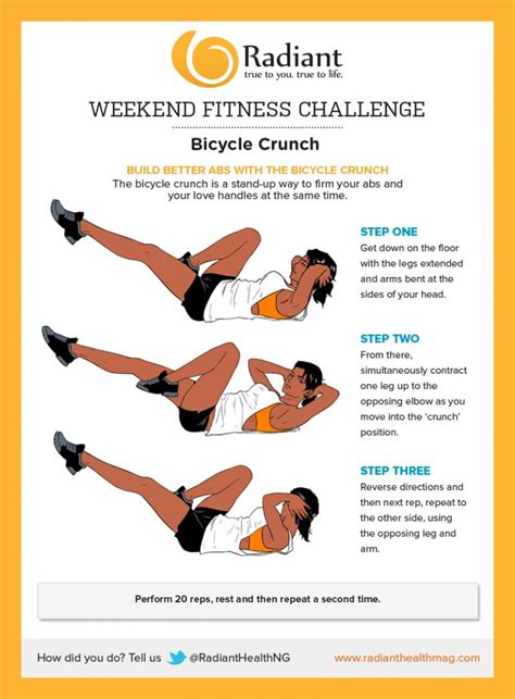 Weekend Challenge: Bicycle Crunch - Radiant Health Magazine