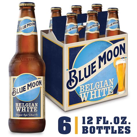 Blue Moon Belgian White Wheat Beer, Craft Beer, Beer 6 Pack, 12 FL OZ Bottles, 5.4% ABV ...