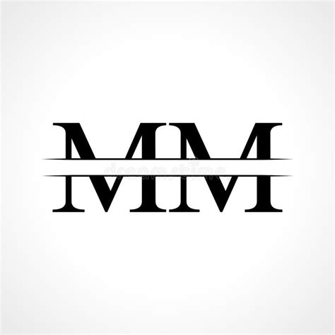 Initial MM Letter Logo Design Vector Template. Abstract Black Letter MM Logo Design Stock Vector ...