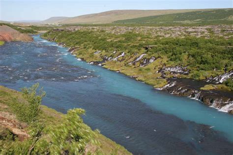 Hraunfossar - Iceland's Widest Waterfall Emerging from Lava