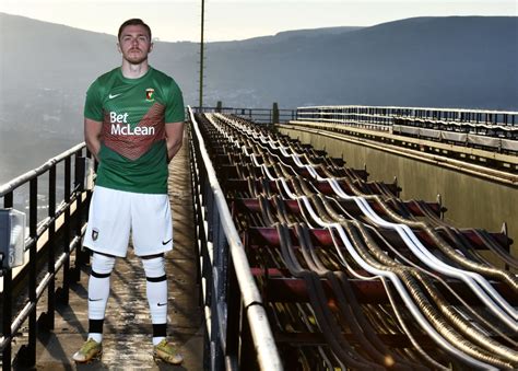 Glentoran film their kit launch atop the Harland & Wolff Cranes - Harland & Wolff