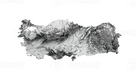 Turkey Map Shaded relief map 3d illustration 27243774 PNG