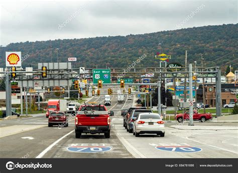 Breezewood Pennsylvania October 2023 View Unusal Pennsylvania Turnpike ...