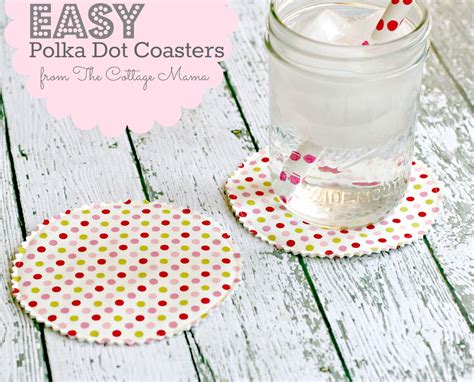 Polka Dot Drink Coasters - A Sewing Pattern