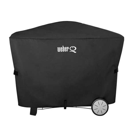 Weber Q 200/2000/300/3000 with Rolling Cart Gas Grill Cover-7112 - The Home Depot