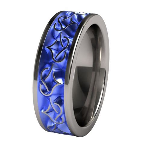 6: Blue Titanium Wedding Bands