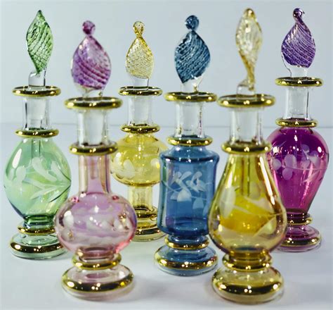 Egyptian Perfume Bottles, Mouth Blown Glass Genie Bottles Potion Perfume Bottles Wholesale Set ...