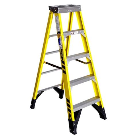 Reviews for Werner 5 ft. Yellow Fiberglass Step Ladder with 375 lb. Load Capacity Type IAA Duty ...