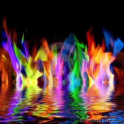 Colorful flames by Jasenka, via Dreamstime - rainbow flames - how cool ...