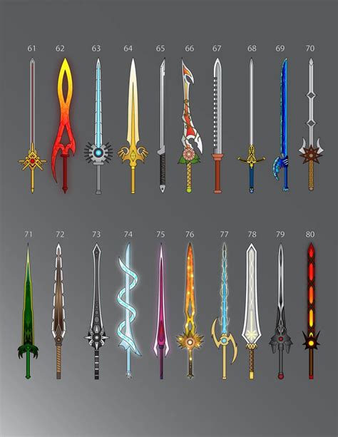 100 Swords: 61-80 by LucienVox on @DeviantArt Ninja Weapons, Anime Weapons, Fantasy Sword ...