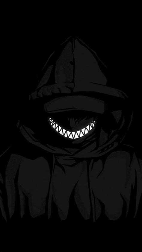 Download Black Creepy Smile Wallpaper | Wallpapers.com